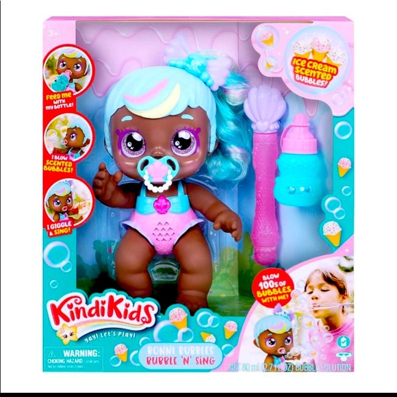 Kindi Kids Bobbi Bubbles Doll-Blows Bubbles & Sings - Picture 1 of 12